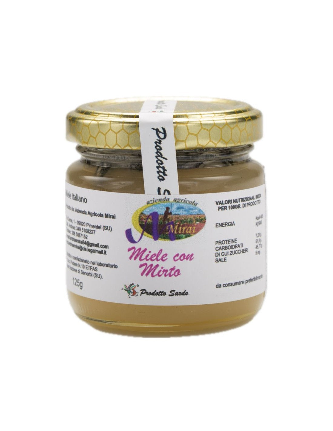 Miele con Bacche di Mirto Rosso Vasetto 125g Az. Agr. Mirai