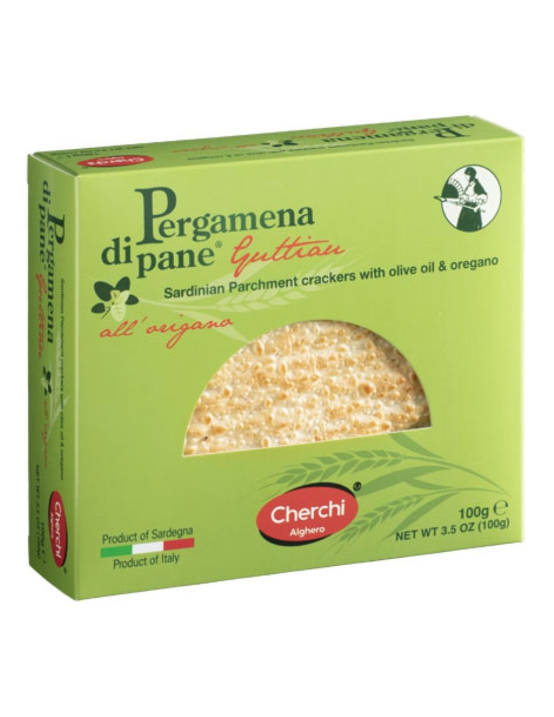 Pergamena di Pane Guttiau all`Origano Astuccio 100g Cherchi